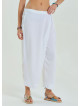 Adjustable Waist White Yoga Pants with Rope Detail 4582